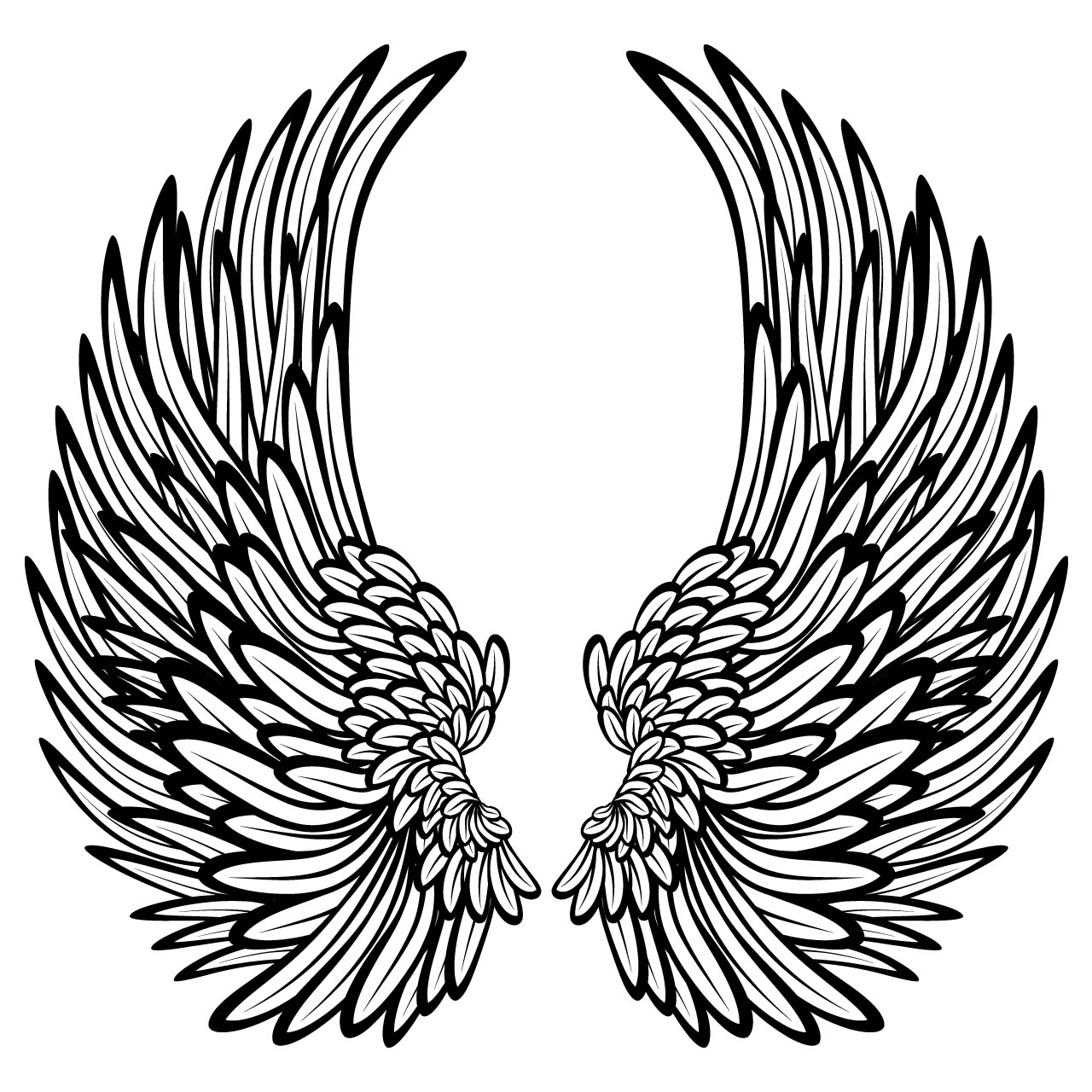 1280x1280 Heart With Wings Coloring Page Pages
