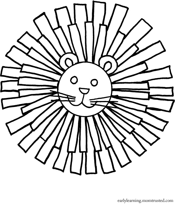 579x673 Lion Main Coloring Page