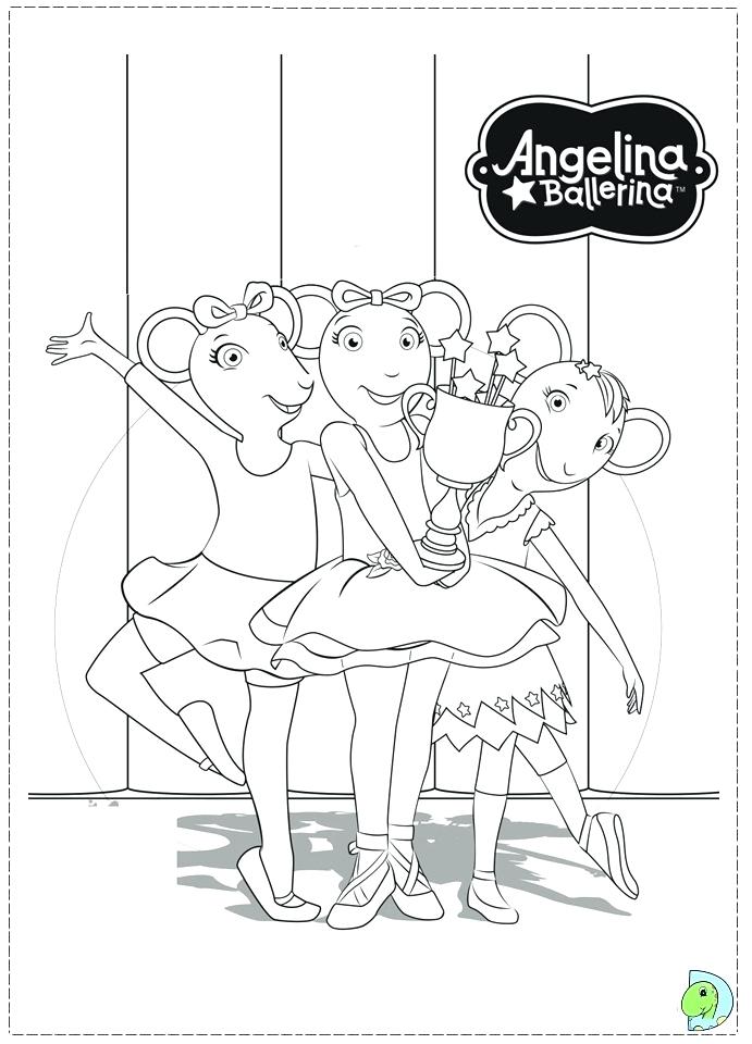 691x960 Angelina Ballerina Coloring Page