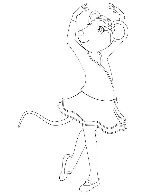 600x800 Angelina Ballerina Coloring Pages Cards And Invitations
