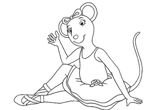 600x432 Angelina Ballerina Coloring Pages