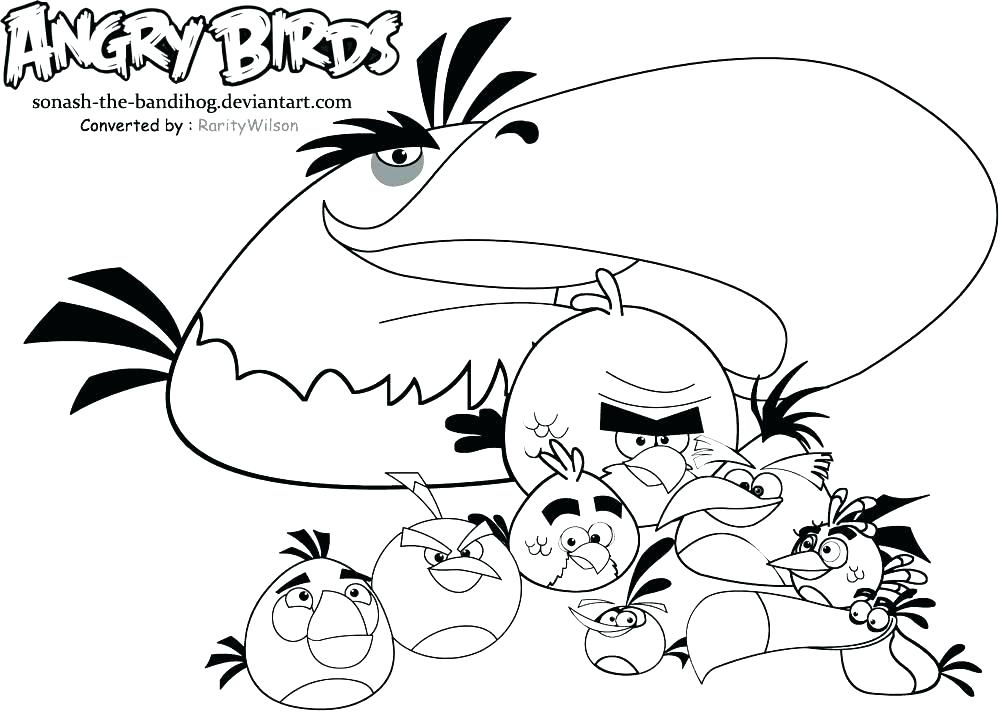 1000x718 Inspiring Coloring Pages Birds On Coloring Pages For Kids Angry