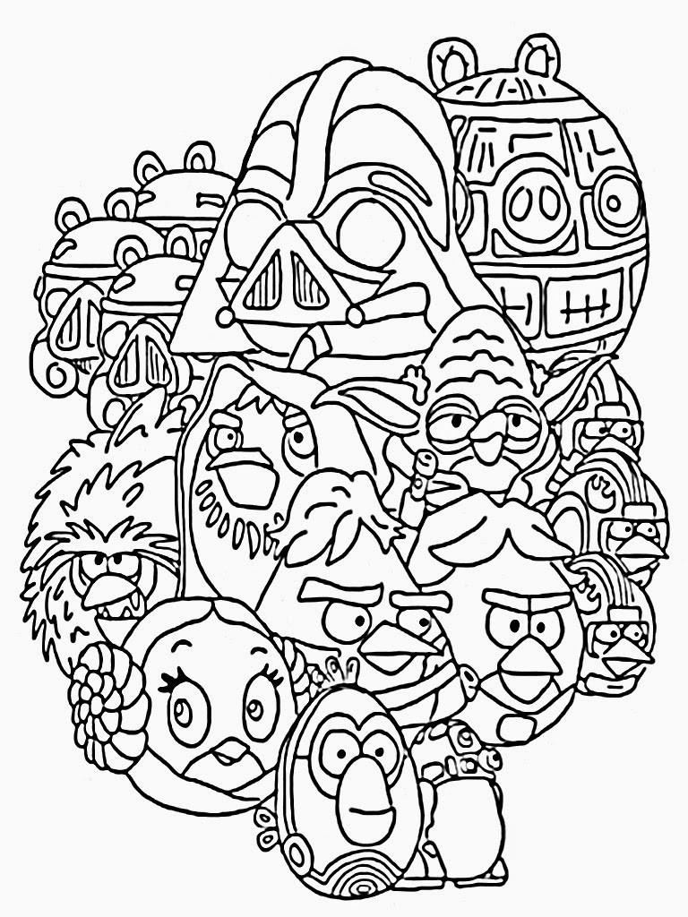 768x1024 Angry Birds Star Wars Coloring Pages Printable Fresh