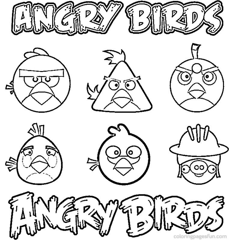 762x800 Angry Birds Coloring Pages Intended For Bird Plans