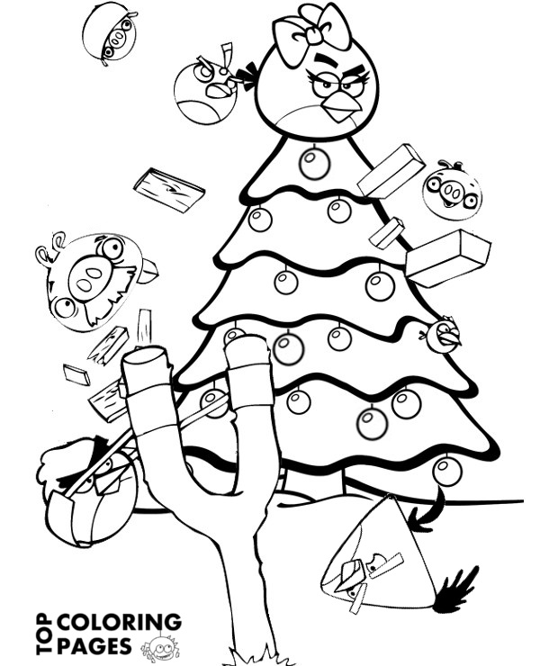 600x740 Angry Birds Christmas Tree To Print Or Download For Free