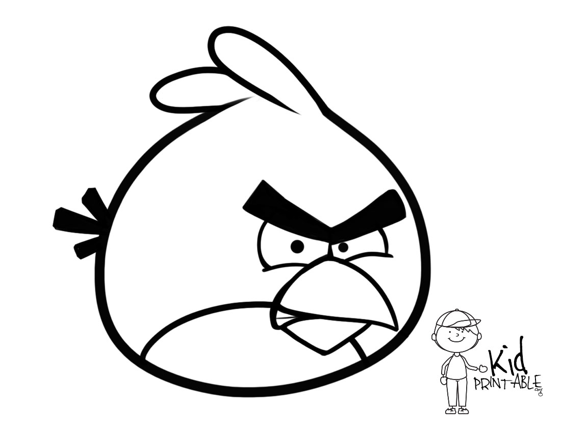 1100x850 Red Angry Bird Coloring Page Coloring Pages Guru