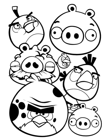 376x480 Angry Bird Coloring Pages Angry Birds Coloring Page Free Printable