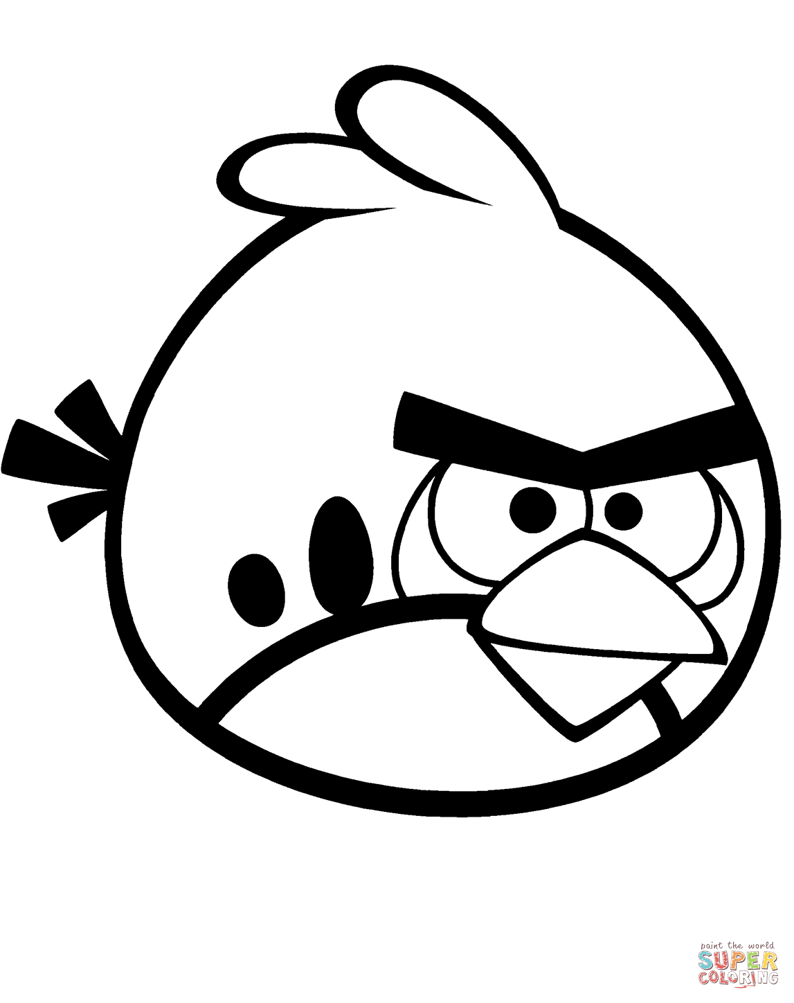 Angry Birds Coloring Pages Red Bird at GetDrawings | Free download