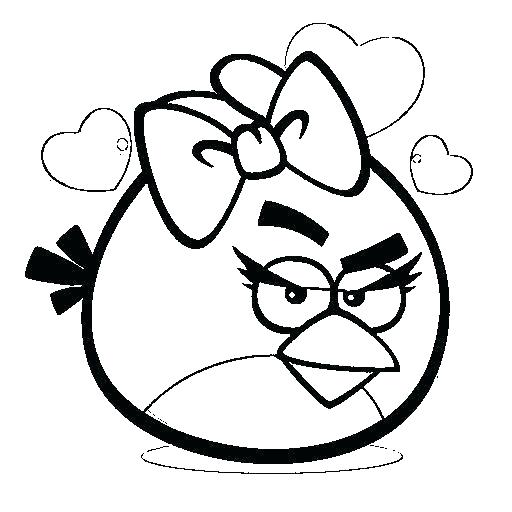 512x512 Angry Birds Coloring Pages Red Bird