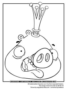 236x317 Angry Birds King Pig Coloring Page Looks Like Math Aids Took