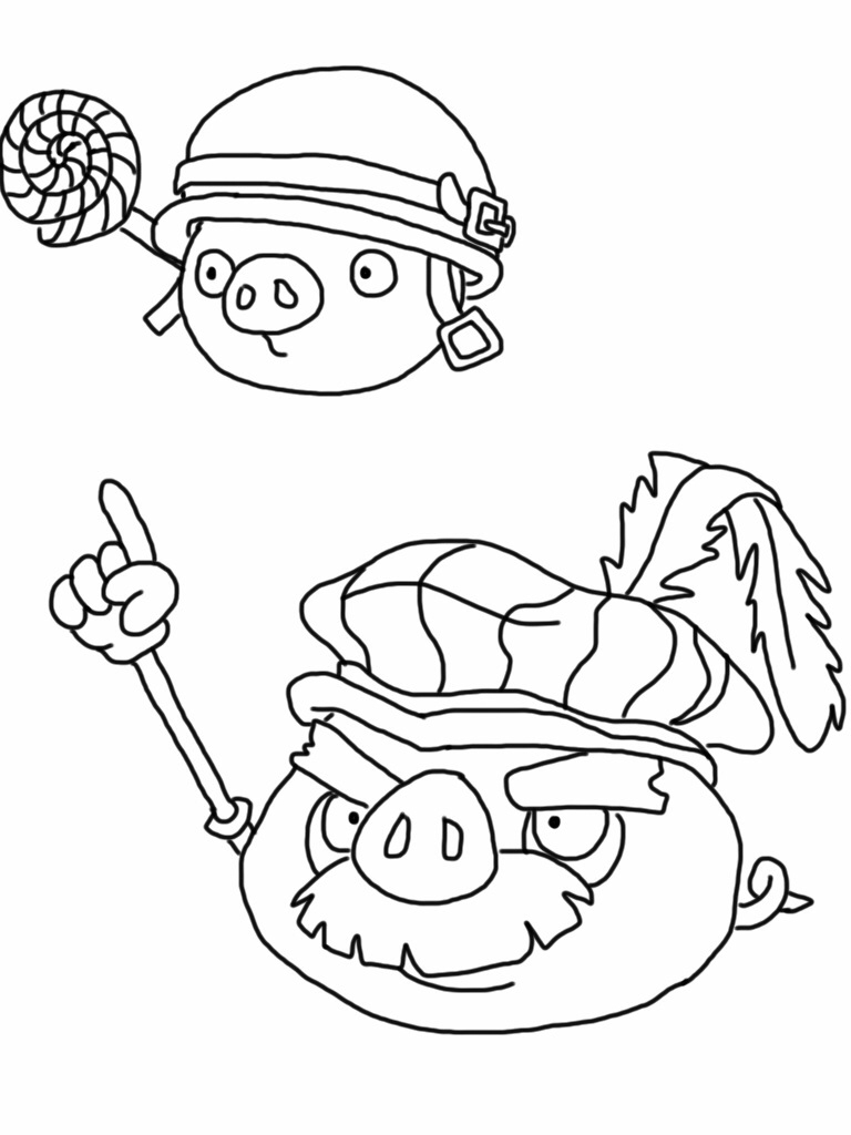 768x1024 Printable Angry Birds Epic Coloring Page Pigs Free Coloring