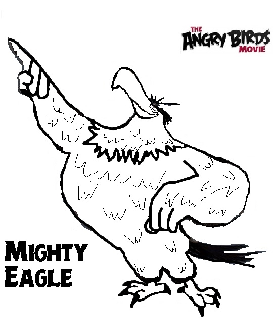 540x632 The Angry Birds Movie Coloring Pages Mighty Eagle