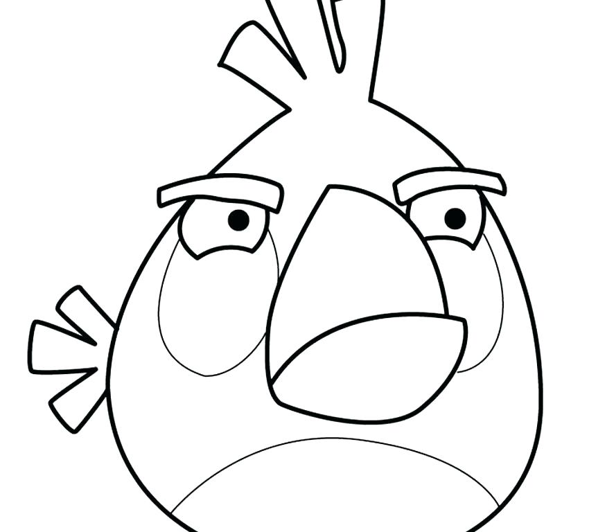 850x768 Yellow Angry Bird Coloring Page Angry Birds Movie Coloring Pages