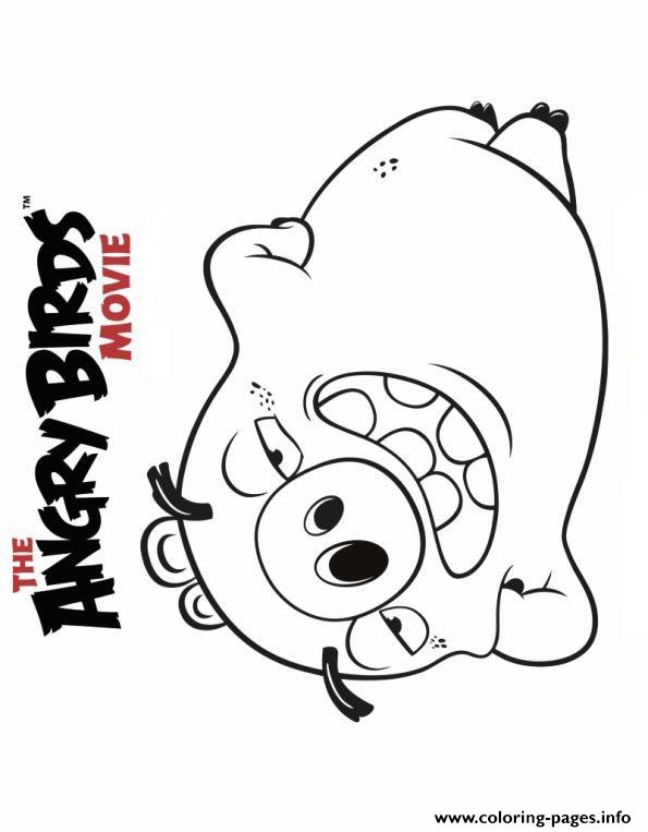 595x763 Angry Birds Movie Pig Coloring Pages Printable