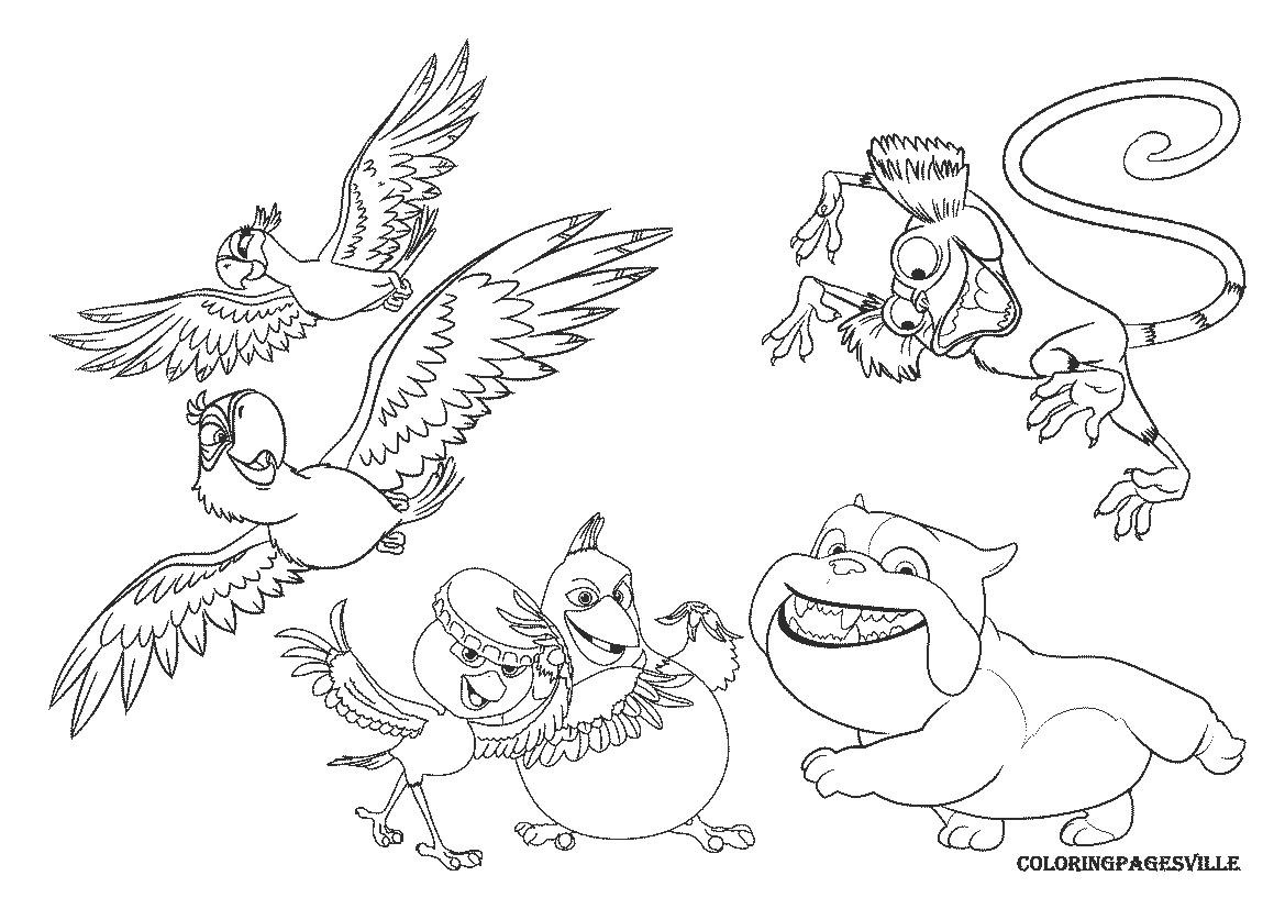 1169x827 Angry Birds Rio Printable Coloring Pages Best Of Bird Go Page