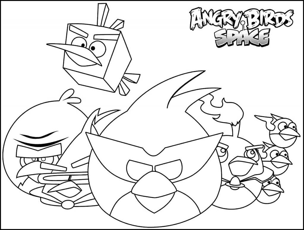 1024x774 Angry Birds Space Coloring Page Pages To Print