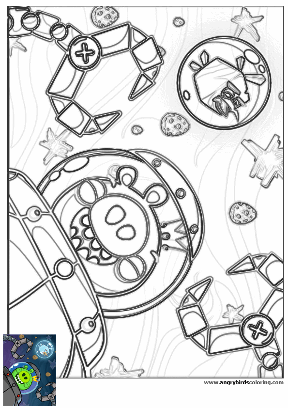 595x842 Angry Birds Space For Coloring