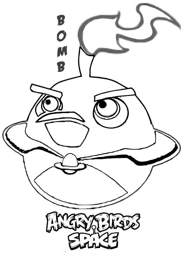 600x855 Bomb Bird In Angry Birds Space Coloring Pages Batch Coloring