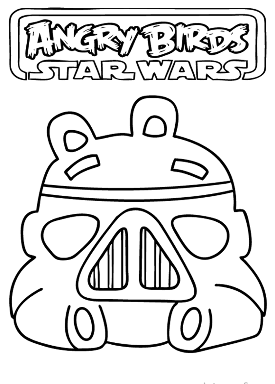 900x1253 Angry Birds Star Wars Coloring Pages Printable Home New