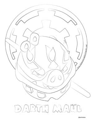 300x388 Angry Birds Star Wars Coloring Pages