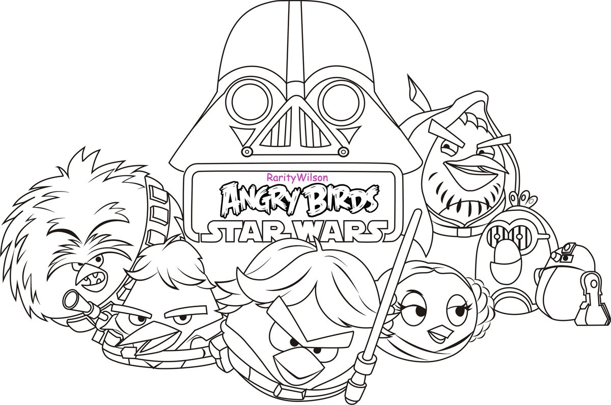 1200x795 Angry Birds Star Wars Free Coloring Page Kids, Movies, Star Wars