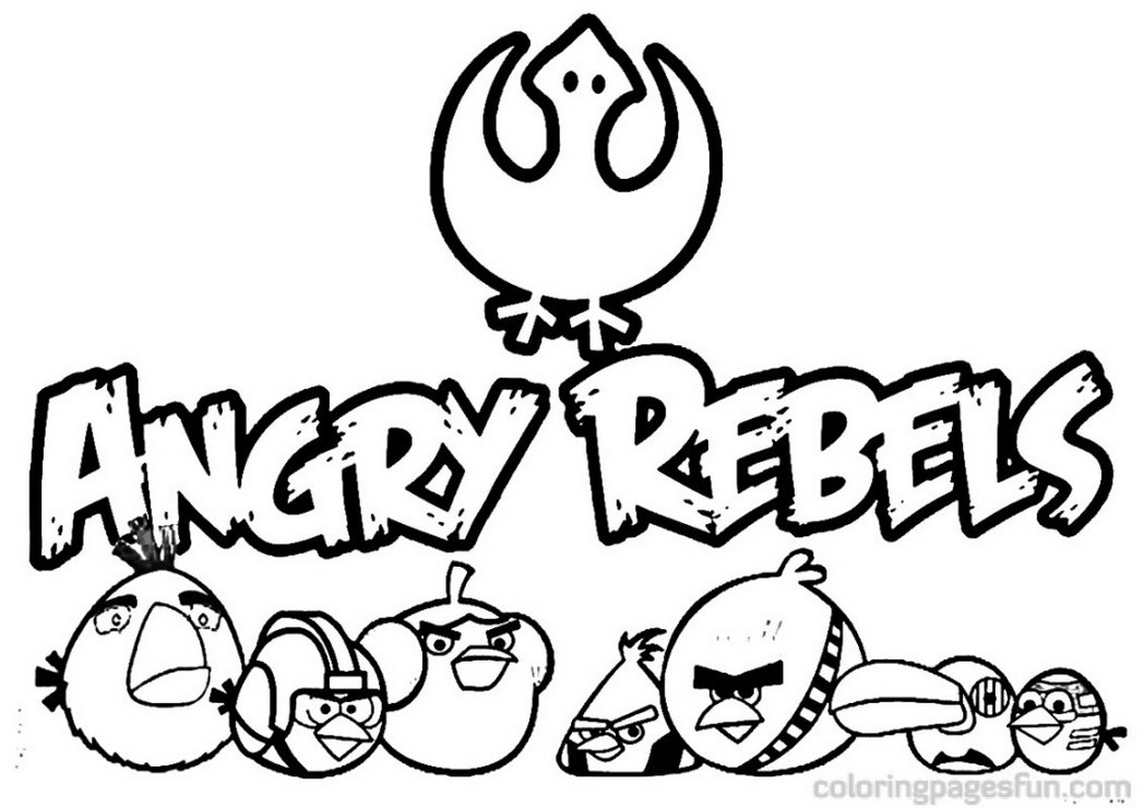 1048x740 Angry Birds Star Wars Coloring Pages Free Printable