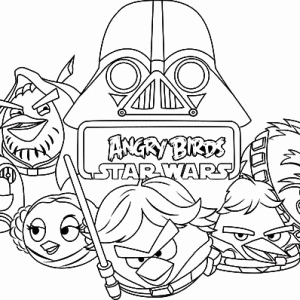 300x300 Angry Birds Star Wars Coloring Pages Stock Kids N Fun