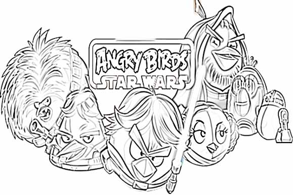 579x386 Angry Birds Star Wars Coloring Book Birds Star Wars Coloring