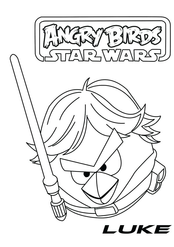 600x849 Angry Birds Star Wars Coloring Page Star Wars Angry Birds