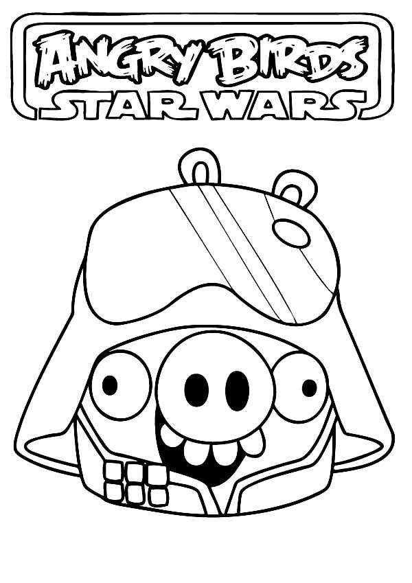 600x849 Angry Birds Star Wars Pig Darth Vader Coloring Pages Batch Coloring