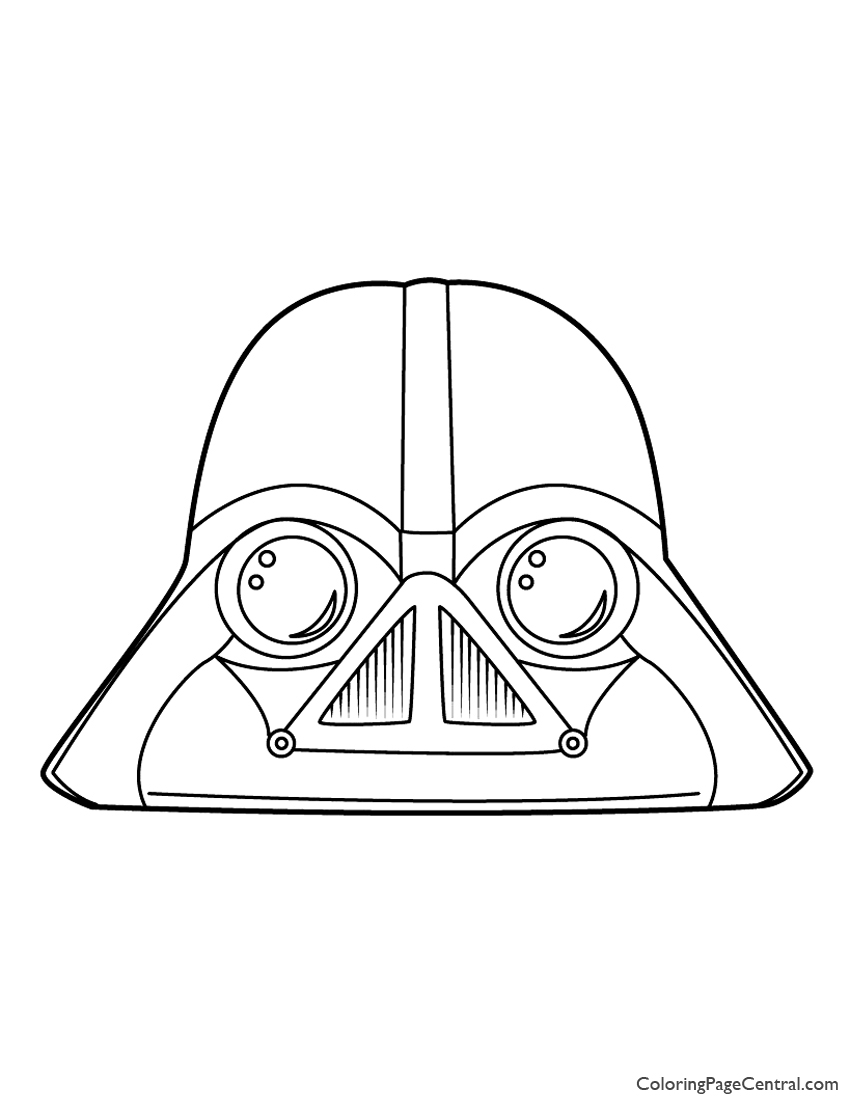 850x1100 Angry Birds Star Wars Darth Vader Coloring Page Coloring