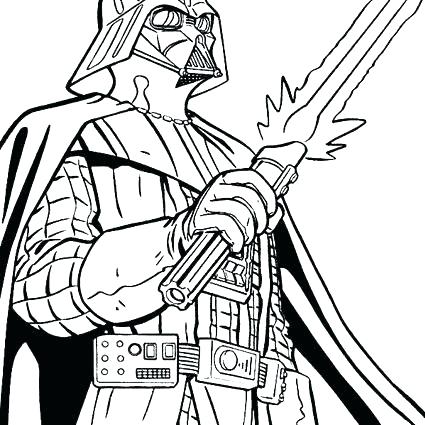 425x425 Coloring Pages Darth Vader