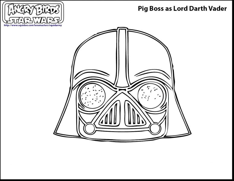 775x599 Angry Birds Star Wars Coloring Pages Darth Vader Coloring Page