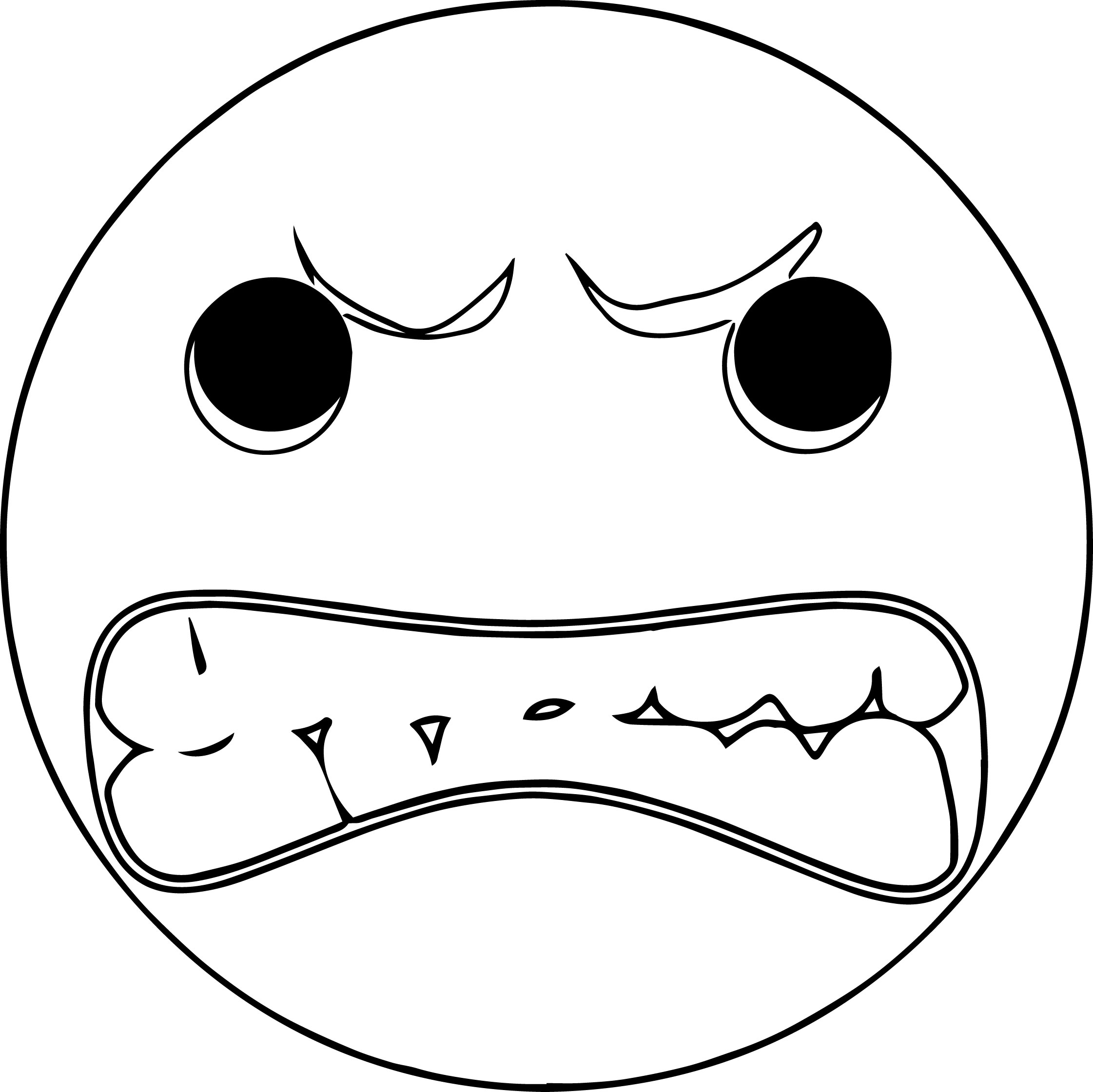 2242x2240 Exciting Angry Face Coloring Page Color Bros