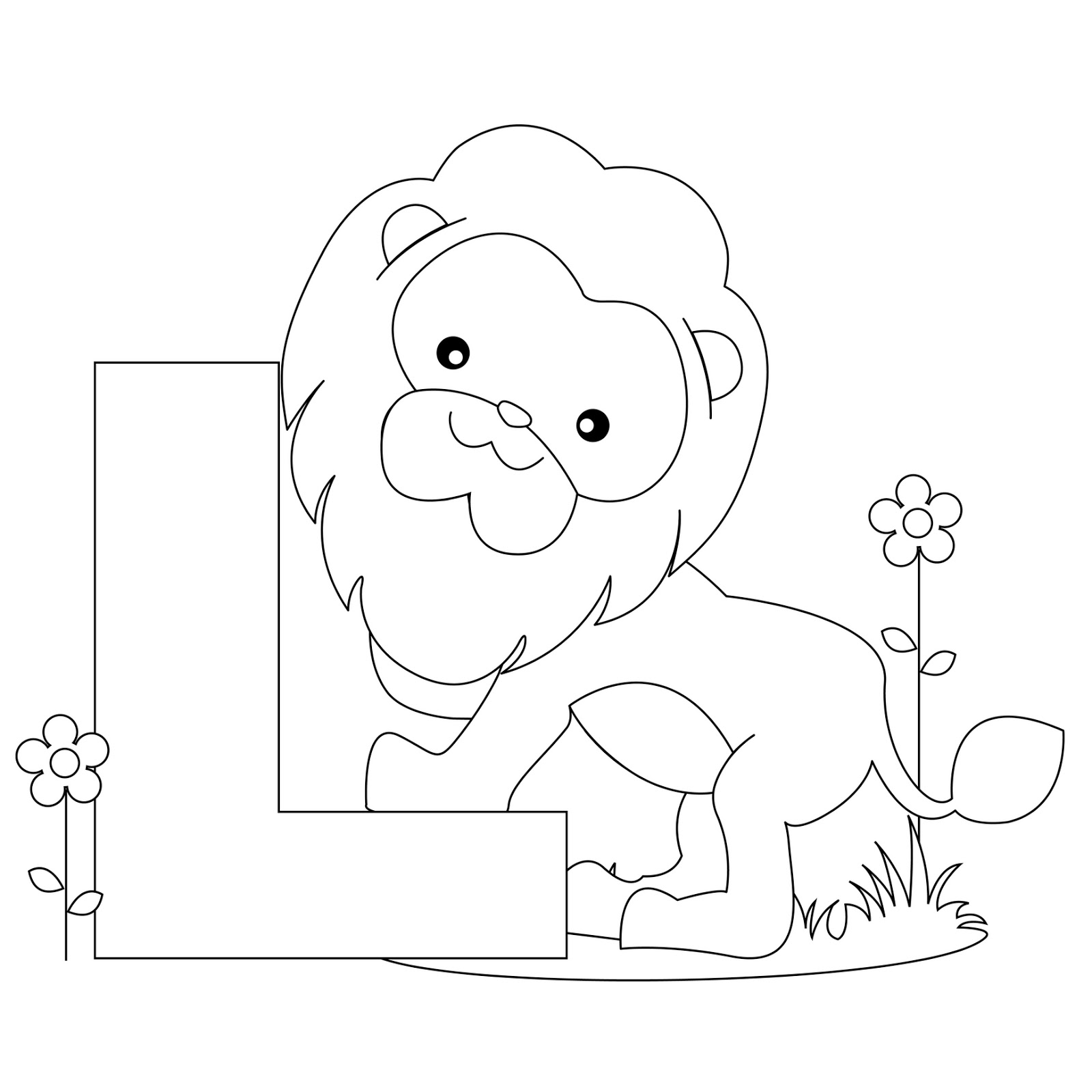 1600x1600 Animal Alphabet Letters Coloring Pages
