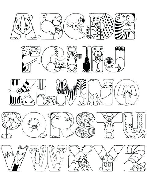 480x600 Animal Alphabet Coloring Pages Free Alphabet Animal Coloring Pages