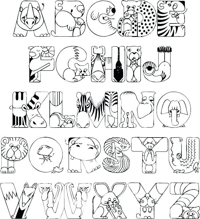 700x766 Alphabet Coloring Page Alphabet Coloring Pages A Z Also Animal