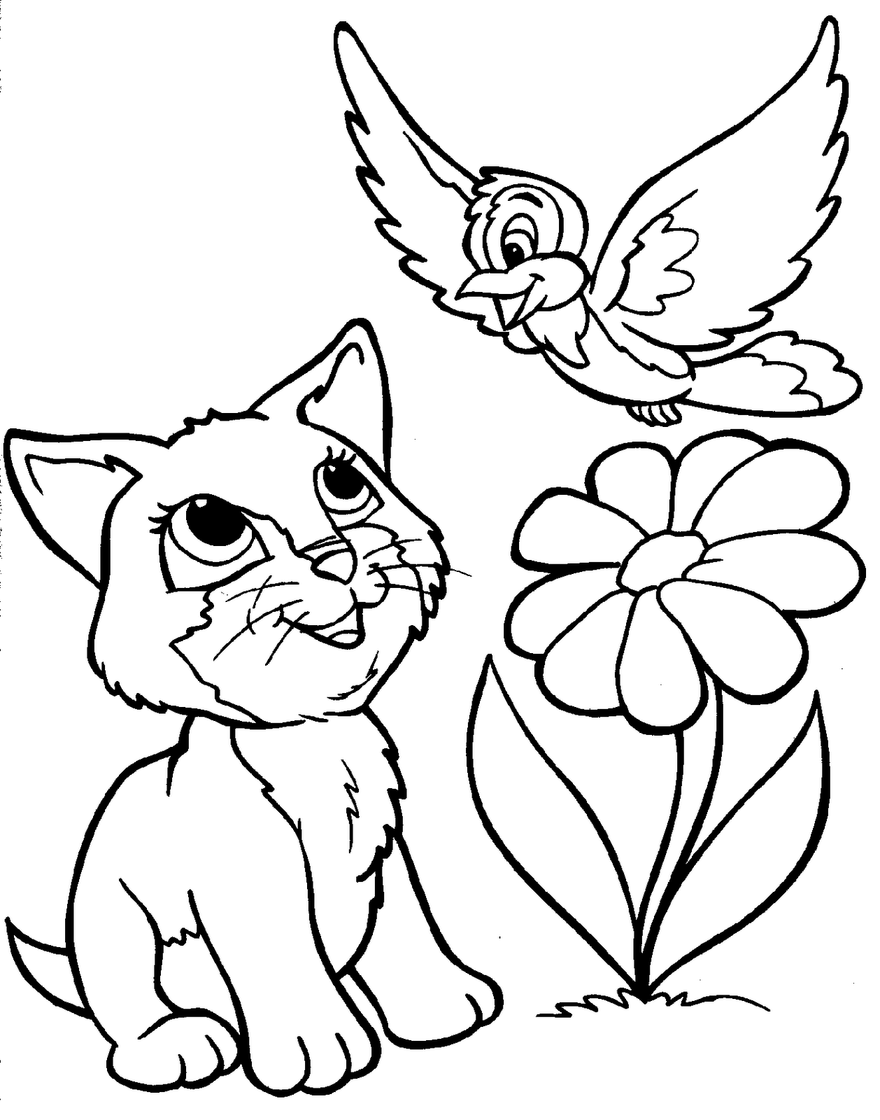 1258x1600 Cat Animal Coloring Pages