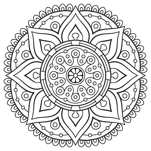 500x500 Complex Abstract Coloring Pages Printable Printable Coloring