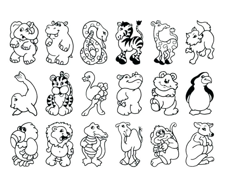 720x575 Animal Coloring Pages For Toddlers Coloring Pages Zoo Animals