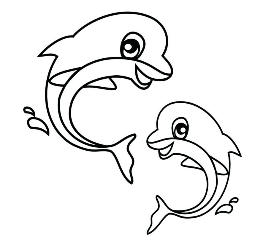 869x796 Cute Ocean Animals Coloring Pages Kindergarten Animal For Toddlers