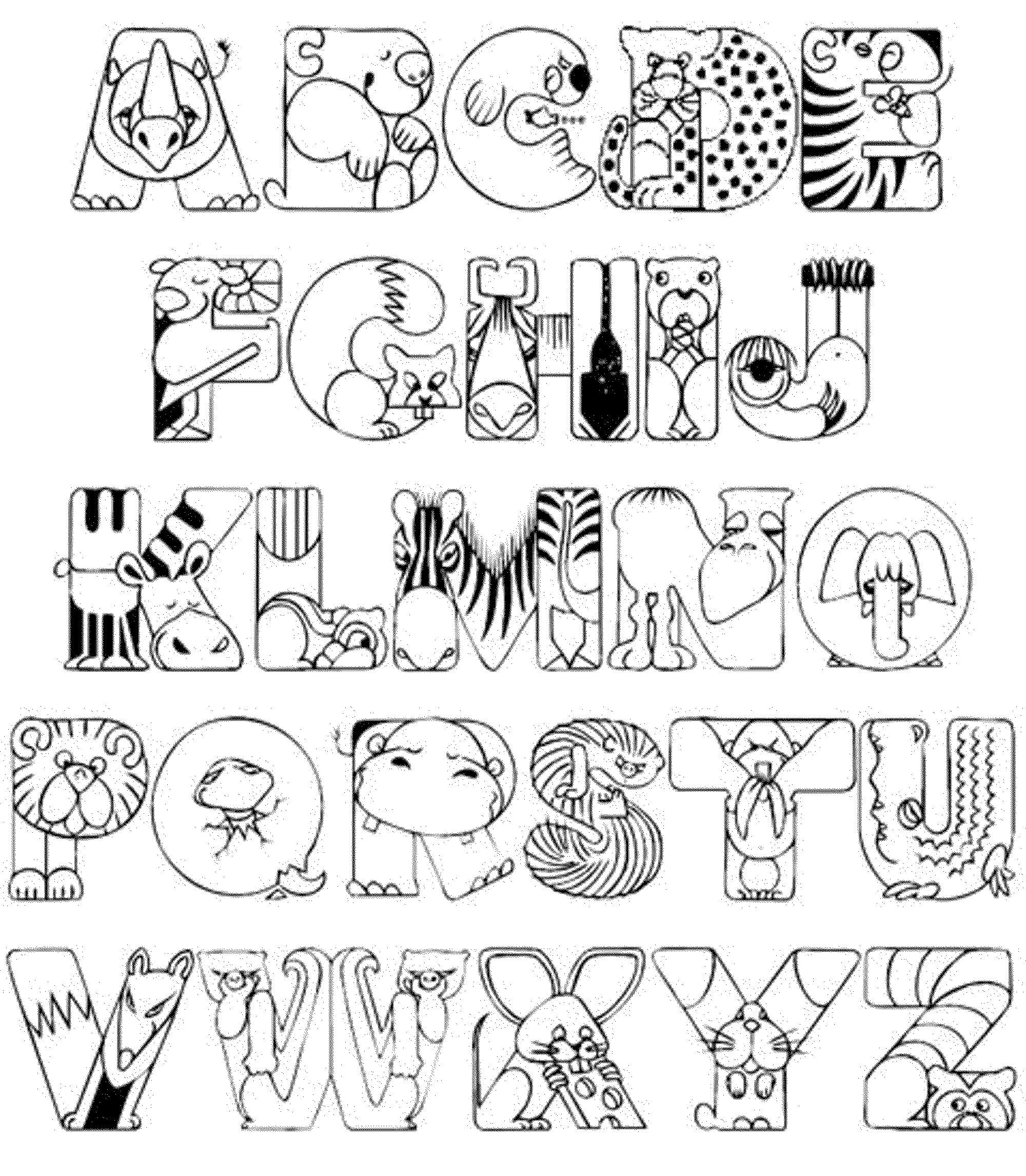 2000x2292 Abc Animals Coloring Pages Kindergarten Printable Kids Free Abc