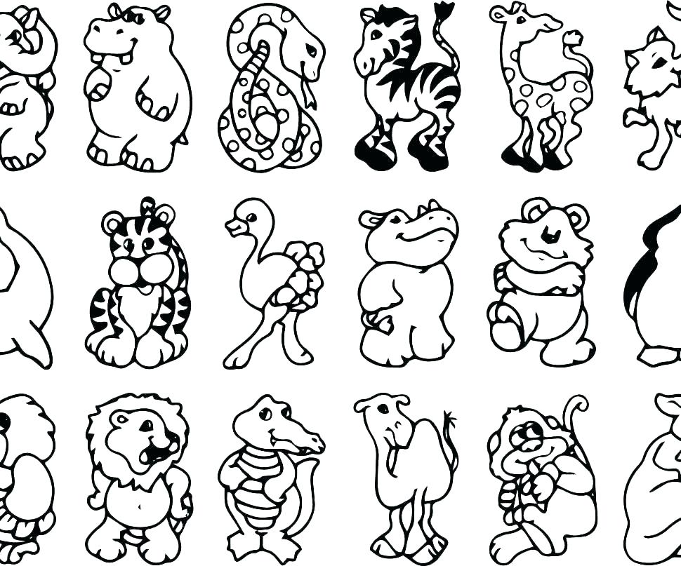 970x807 Zoo Animal Coloring Page Animal Coloring Page Baby Animals