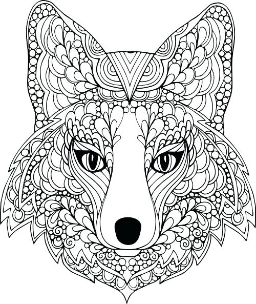 500x593 Advanced Animal Coloring Pages Animals Coloring Pages Free