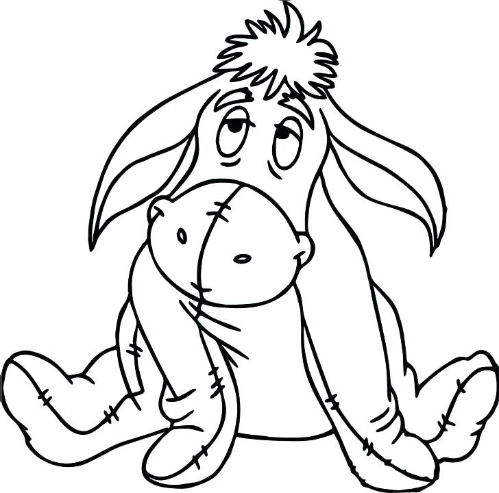 728x720 Donkey Coloring Page Boxing Gloves Coloring Pages The Pooh Cute