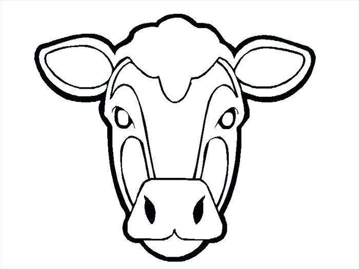 700x525 Animal Face Mask Coloring Pages Cow Template Page Free Download