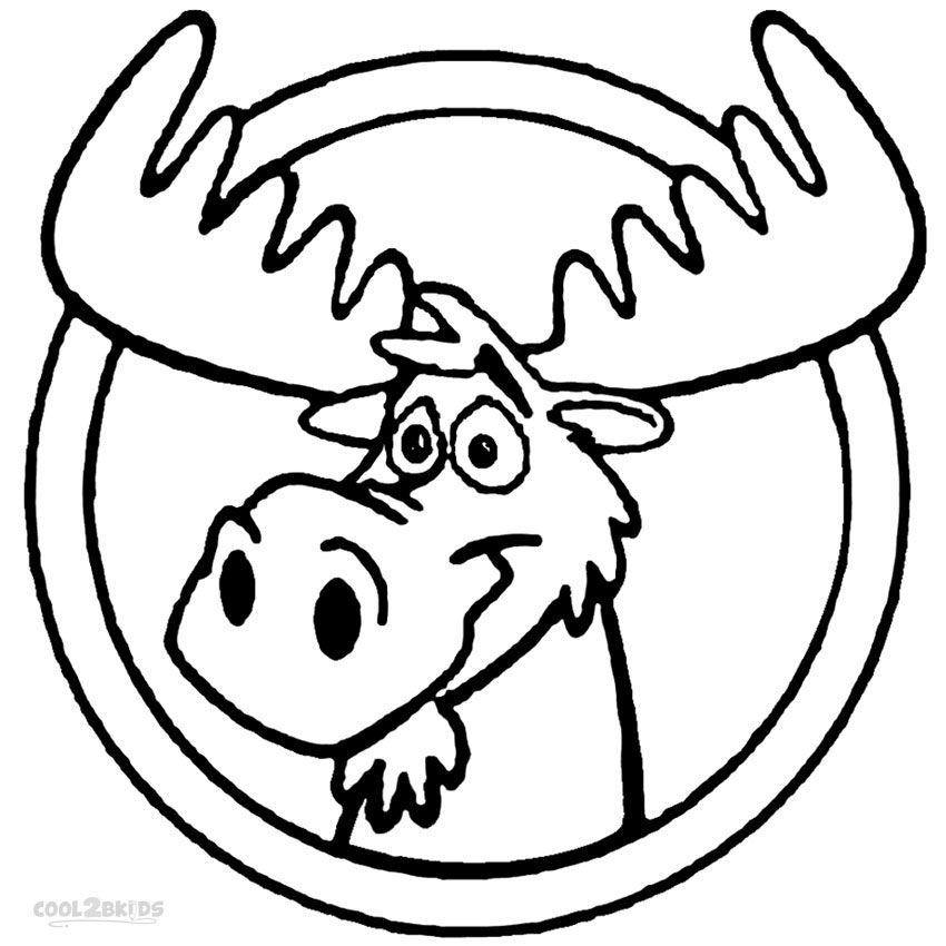 850x850 Printable Moose Coloring Pages For Kids