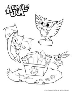 236x305 Animal Jam Jamaalidays Coloring Page Animal Jam Birthday