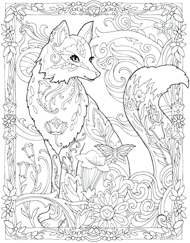 650x829 Arctic Fox Coloring Page Sitting Arctic Fox Coloring Page Animal