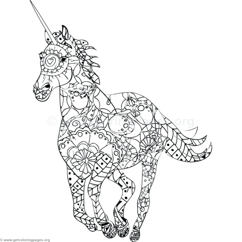 843x843 Animal Mandala Coloring Book With Unicorn Coloring Pages Inside